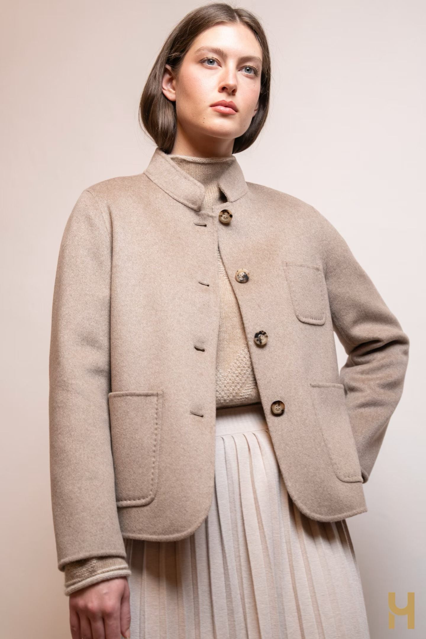 The texture and considered details of an HY jacket